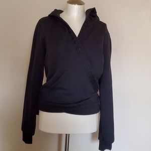 Y-3 Yohji Yamamoto for Adidas Black Wrap Hoodie Size M